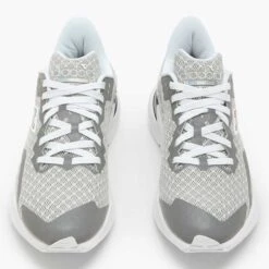 Diadora Women's Mythos BlushieldVolo 3 Glam Running Shoe - Silver DD/White - Regular (B) -Boutique Shoe Store 101.179086 C1379 50 HR