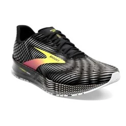 BROOKS Men's Hyperion Tempo Running Shoe - Black/Pink/Yellow - Regular (D) -Boutique Shoe Store 110339 074 A Hyperion Tempo 1