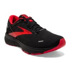BROOKS Men's Ghost 14 GoreTEX Running Shoe - Black/Blackened Pearl/High Risk Red — Regular (D) -Boutique Shoe Store 110368 004 A Ghost 14 GTX