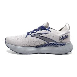 BROOKS Men's Glycerin StealthFit GTS 20 Running Shoe- Oyster/Alloy/Blue Depths- Regular (D) -Boutique Shoe Store 110385 081 M Glycerin StealthFit GTS 20