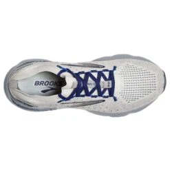 BROOKS Men's Glycerin StealthFit GTS 20 Running Shoe- Oyster/Alloy/Blue Depths- Regular (D) -Boutique Shoe Store 110385 081 O Glycerin StealthFit GTS 20