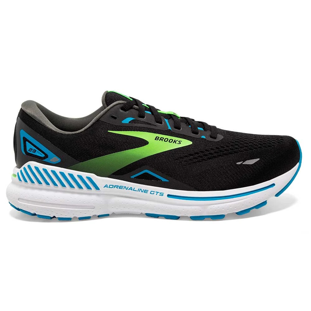 BROOKS Men's Adrenaline GTS 23 Running Shoe- Black/Hawaiian Ocean/Green- Wide (2E) 3 BROOKS Men's Adrenaline GTS 23 Running Shoe- Black/Hawaiian Ocean/Green- Wide (2E)