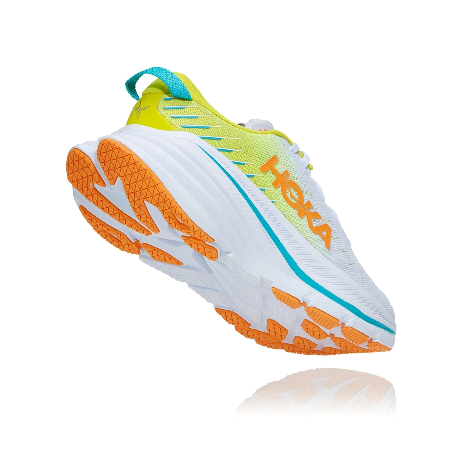 Hoka Men's Bondi X Running Shoe - White/Evening Primrose - Regular (D) 5 Hoka Men's Bondi X Running Shoe - White/Evening Primrose - Regular (D) - Image 3