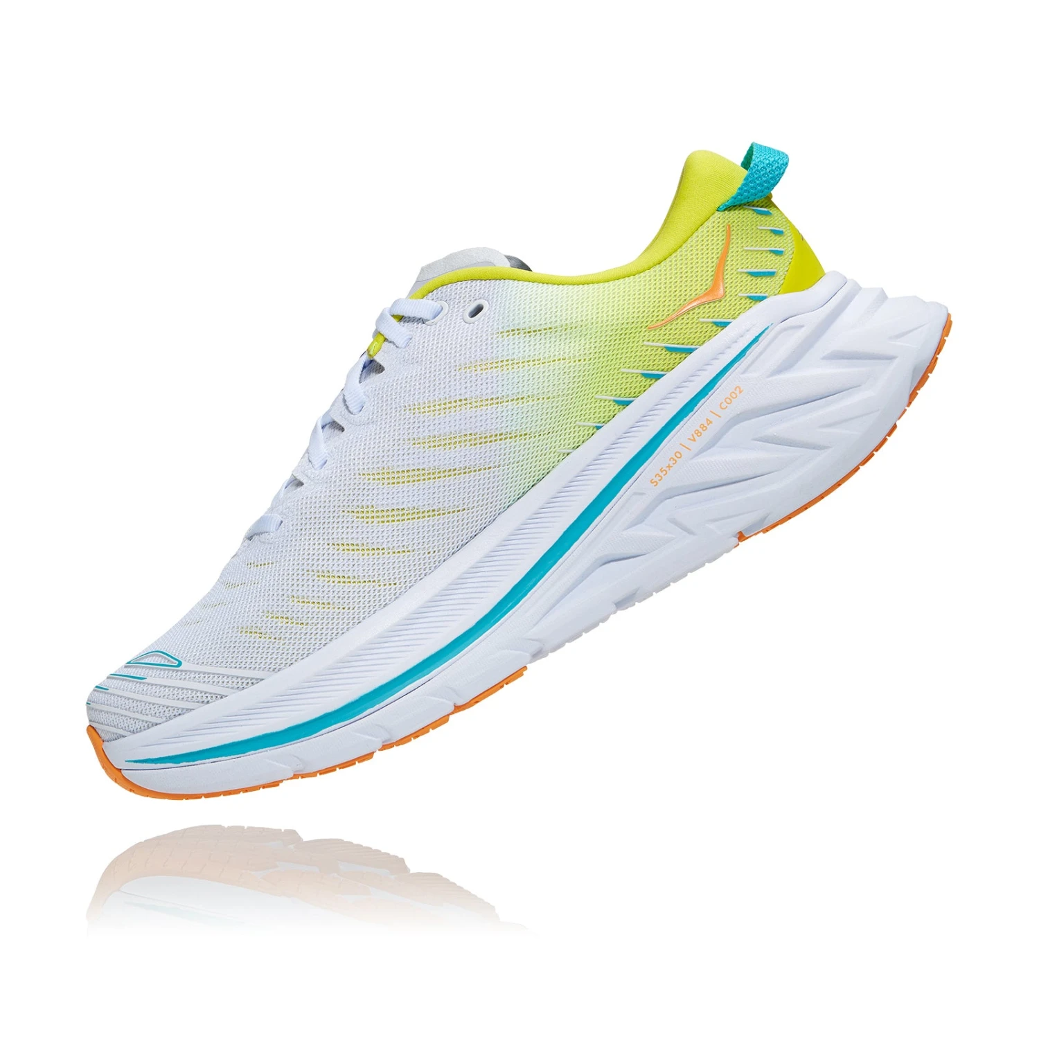 Hoka Men's Bondi X Running Shoe - White/Evening Primrose - Regular (D) 6 Hoka Men's Bondi X Running Shoe - White/Evening Primrose - Regular (D) - Image 4
