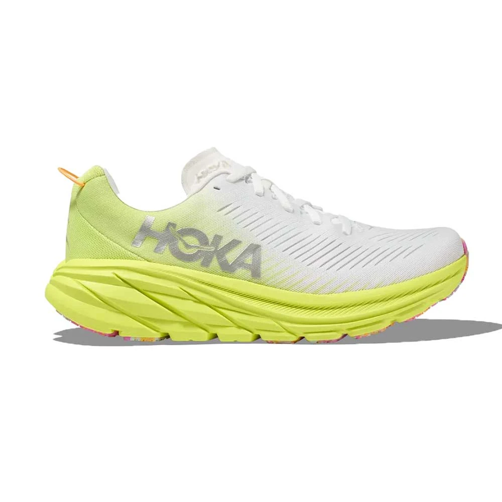 Hoka Women's Rincon 3 Running Shoe - White/Citrus Glow - Regular (B) 3 Hoka Women's Rincon 3 Running Shoe - White/Citrus Glow - Regular (B)