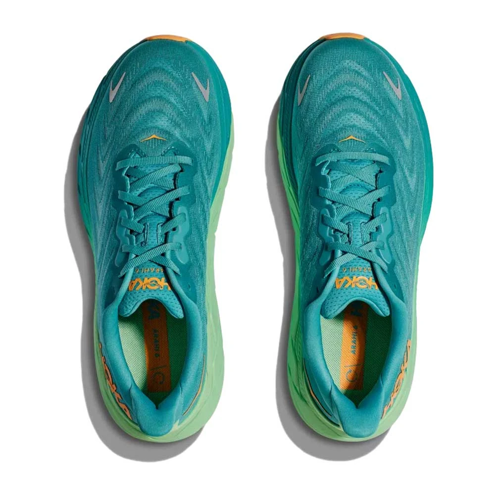 Hoka Men's Arahi 6 Running Shoe - Ocean Mist/Lime Glow - Regular (D) 6 Hoka Men's Arahi 6 Running Shoe - Ocean Mist/Lime Glow - Regular (D) - Image 4