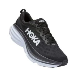 Hoka Men's Bondi 8 Running Shoe- Black/White- Regular (D) -Boutique Shoe Store 1123202 BWHT 1