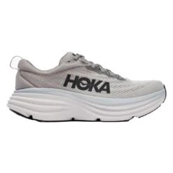 Hoka Men's Bondi 8 Running Shoe- Sharkskin/Harbor Mist- Wide (2E)