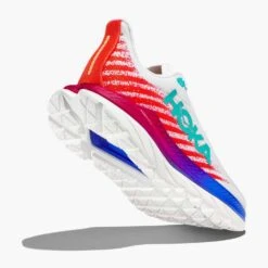 Hoka Women's Mach 5 - White/Flame - Regular (B) -Boutique Shoe Store 1127894 WFM 4