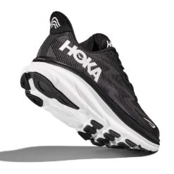 Hoka Men's Clifton 9 Running Shoe - Black/White -Boutique Shoe Store 1127895 BWHT 4