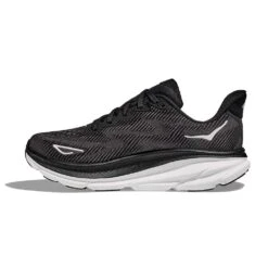 Hoka Men's Clifton 9 Running Shoe - Black/White -Boutique Shoe Store 1127895 BWHT 8