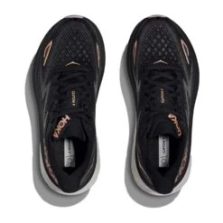 Hoka Women's Clifton 9 Running Shoe - Black/Rose Gold - Wide (D) -Boutique Shoe Store 1127896 BRGL 2