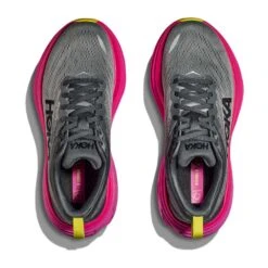 Hoka Women's Bondi 8 Running Shoe- Castlerock/Strawberry- Regular (B) -Boutique Shoe Store 1127952 CSRW 2
