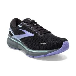 BROOKS Women's Ghost 15 Running Shoe- Black/Jacaranda/Salt- Regular (B) -Boutique Shoe Store 120380 011 A Ghost 15