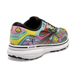 BROOKS Women's Ghost 15 Run Proud Running Shoe- Black/White/Multi- Regular (B) -Boutique Shoe Store 120380 058 H Ghost 15