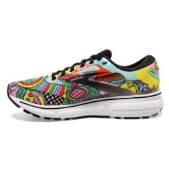BROOKS Women's Ghost 15 Run Proud Running Shoe- Black/White/Multi- Regular (B) -Boutique Shoe Store 120380 058 M Ghost 15