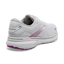 BROOKS Women's Ghost 15 - White/Oyster/Viola -Boutique Shoe Store 120380 195 H Ghost 15