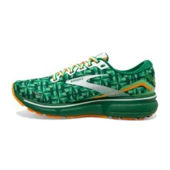 BROOKS Women's Ghost 15 Run Lucky - Green/White/Orange- Regular (B) -Boutique Shoe Store 120380 371 M Ghost 15