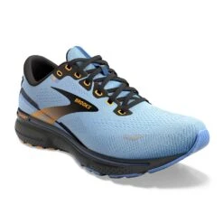 BROOKS Women's Ghost 15 Running Shoe- Light Blue/Black/Yellow - Regular (B) -Boutique Shoe Store 120380 437 A Ghost 15