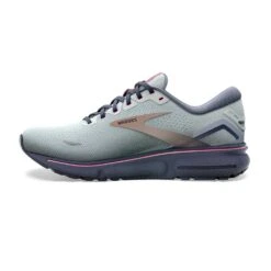 BROOKS Women's Ghost 15 Running Shoe - Spa Blue/Neo Pink/ Copper- Regular (B) -Boutique Shoe Store 120380 492 M Ghost 15 1
