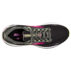 BROOKS Women's Adrenaline GTS 23 Running Shoe - Black/Gunmetal/Sharp Green- Narrow (2A) -Boutique Shoe Store 120381 037 O Adrenaline GTS 23 1