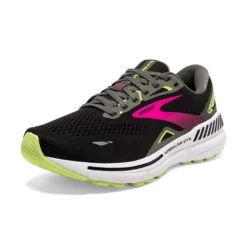 BROOKS Women's Adrenaline GTS 23 Running Shoe - Black/Gunmetal/Sharp Green- Narrow (2A) -Boutique Shoe Store 120381 037 Z Adrenaline GTS 23 1