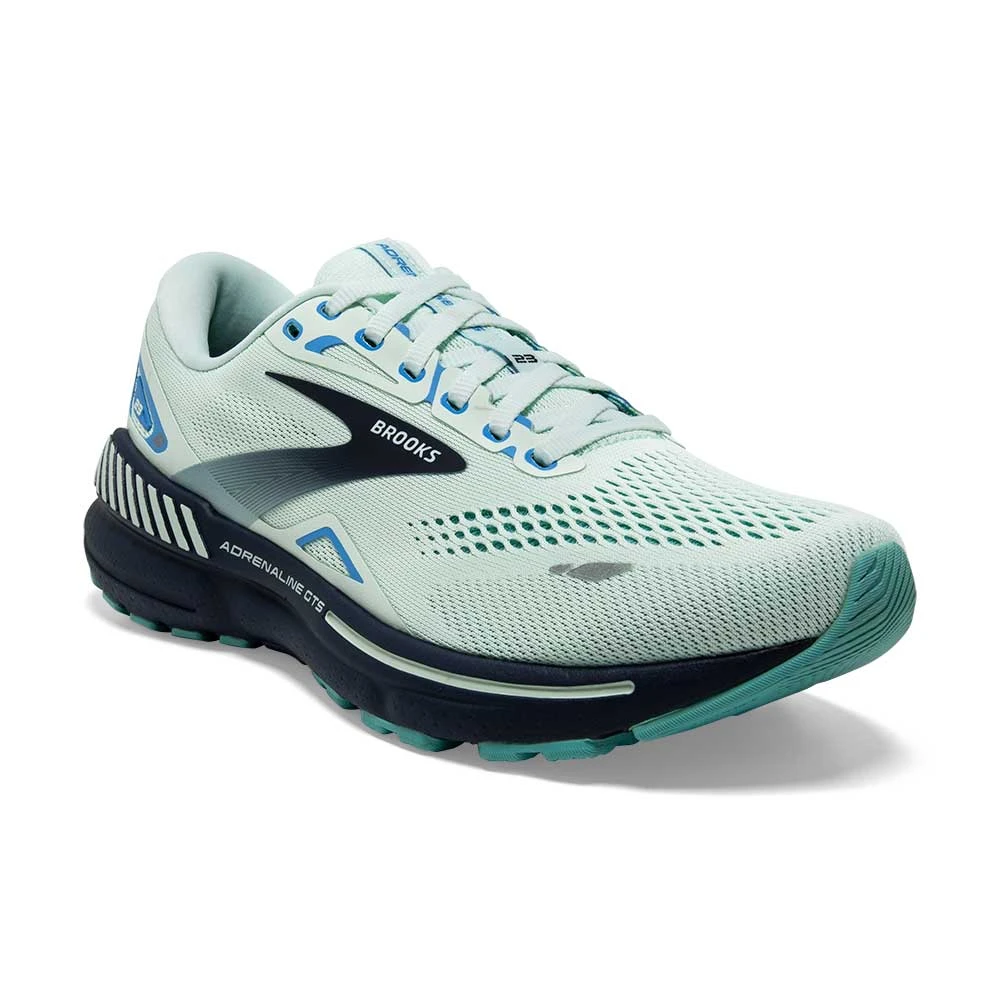 BROOKS Women's Adrenaline GTS 23 Running Shoe - Blue Glass/Nile Blue/Marina- Wide (D) 4 BROOKS Women's Adrenaline GTS 23 Running Shoe - Blue Glass/Nile Blue/Marina- Wide (D) - Image 2