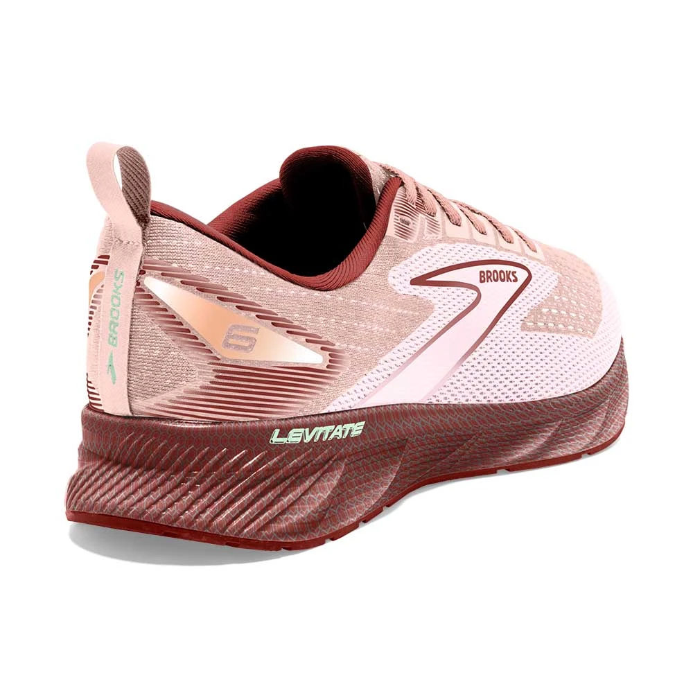 BROOKS Women's Levitate 6 Running Shoe - Peach Whip/Pink- Regular (B) 6 BROOKS Women's Levitate 6 Running Shoe - Peach Whip/Pink- Regular (B) - Image 4