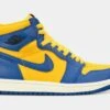 Air Jordan 1 Retro High OG Reverse Laney Womens Lifestyle Shoes (Yellow/Blue) Free Shipping