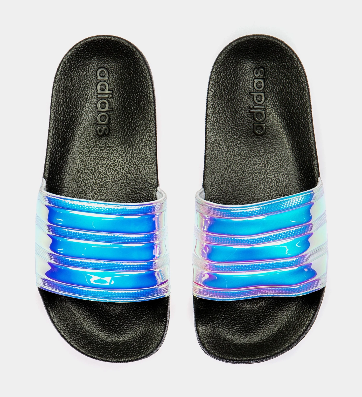 ADIDAS Adilette Shower Womens Slide Sandal (Black/Iridescent) 7 ADIDAS Adilette Shower Womens Slide Sandal (Black/Iridescent) - Image 5