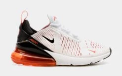 Nike Air Max 270 Womens Running Shoes (White/Orange)