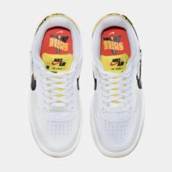 Nike Air Force 1 Shadow Smile Womens Lifestyle Shoes (White/Yellow) -Boutique Shoe Store 3239cb52715097253a93c8776c780dc8