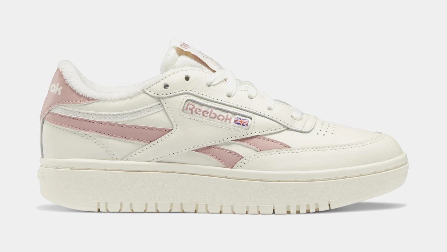 Reebok Club C Double Womens Lifestyle Shoes (White/Pink) 3 Reebok Club C Double Womens Lifestyle Shoes (White/Pink)