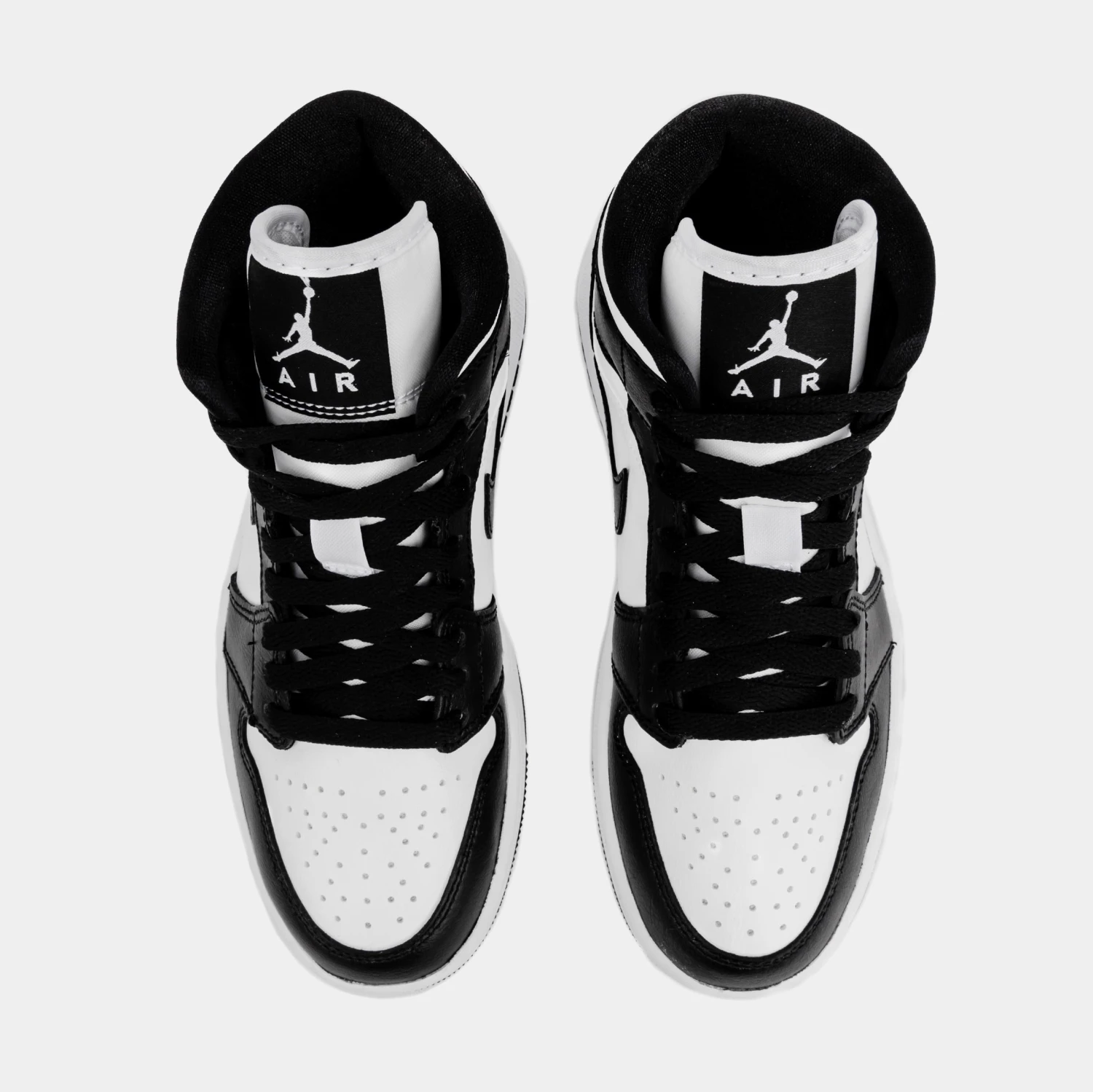 Air Jordan 1 Retro Mid Panda Womens Lifestyle Shoes (Black/White) 7 Air Jordan 1 Retro Mid Panda Womens Lifestyle Shoes (Black/White) - Image 5