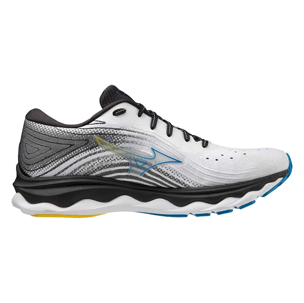 Mizuno Men's Wave Sky 6 Running Shoe - White/Cyber Yellow - Regular (D) 3 Mizuno Men's Wave Sky 6 Running Shoe - White/Cyber Yellow - Regular (D)