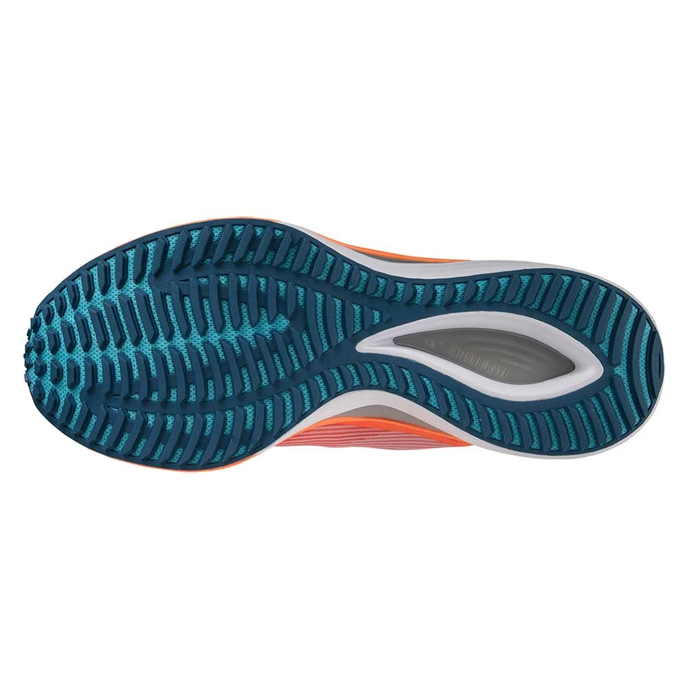 Mizuno Men's Wave Rebellion Flash Running Shoe- White/Silver - Regular (D) 7 Mizuno Men's Wave Rebellion Flash Running Shoe- White/Silver - Regular (D) - Image 5