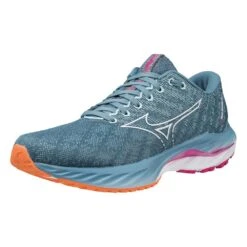 Mizuno Women's Wave Inspire 19 Running Shoe- Provincial Blue/White- Regular (B) -Boutique Shoe Store 411398 5B00 07