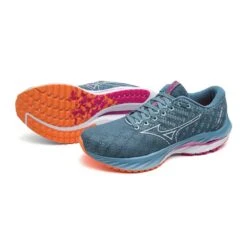 Mizuno Women's Wave Inspire 19 Running Shoe- Provincial Blue/White- Regular (B) -Boutique Shoe Store 411398 5B00 99
