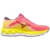 Mizuno Women's Wave Sky 7 Running Shoe - High/Vis Pink/Ombre Blue - Regular (B) -Boutique Shoe Store 411413 1VRE 03