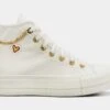 Converse Chuck Taylor All Star Gold Chain High Top Womens Lifestyle Shoes (White) -Boutique Shoe Store 47479523e00ad2fa50b88151b5731853