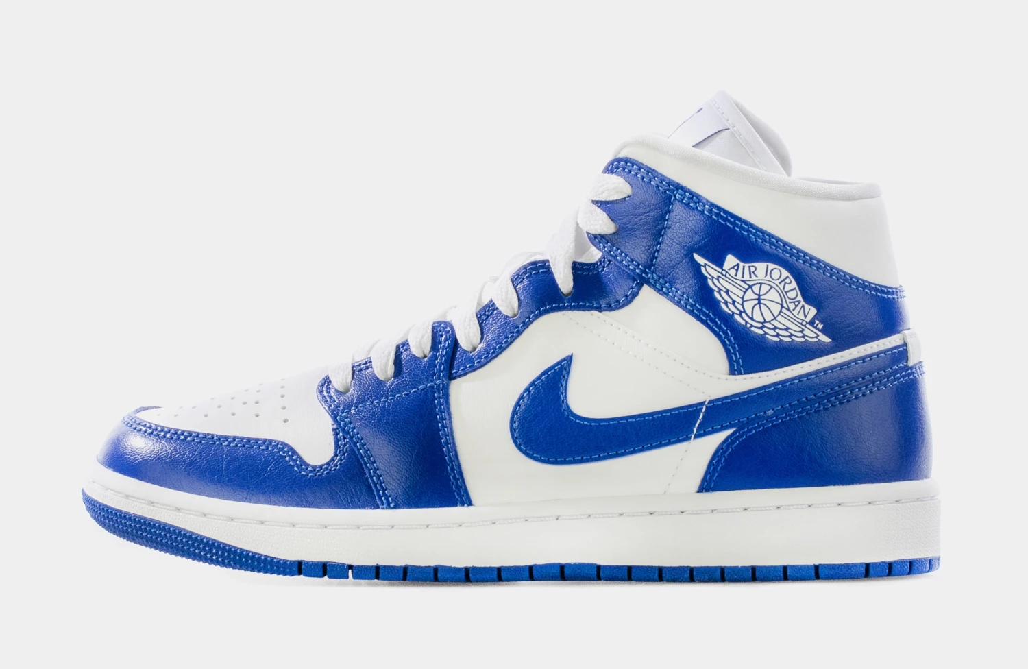 Air Jordan 1 Mid Hyper Royal Womens Lifestyle Shoes (White/Hyper Royal) 4 Air Jordan 1 Mid Hyper Royal Womens Lifestyle Shoes (White/Hyper Royal) - Image 2