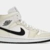 Air Jordan 1 Mid Coconut Milk Womens Lifestyle Shoes (Beige/White) Limit One Per Customer -Boutique Shoe Store 54c1103516e13fea21b044eba24a748f