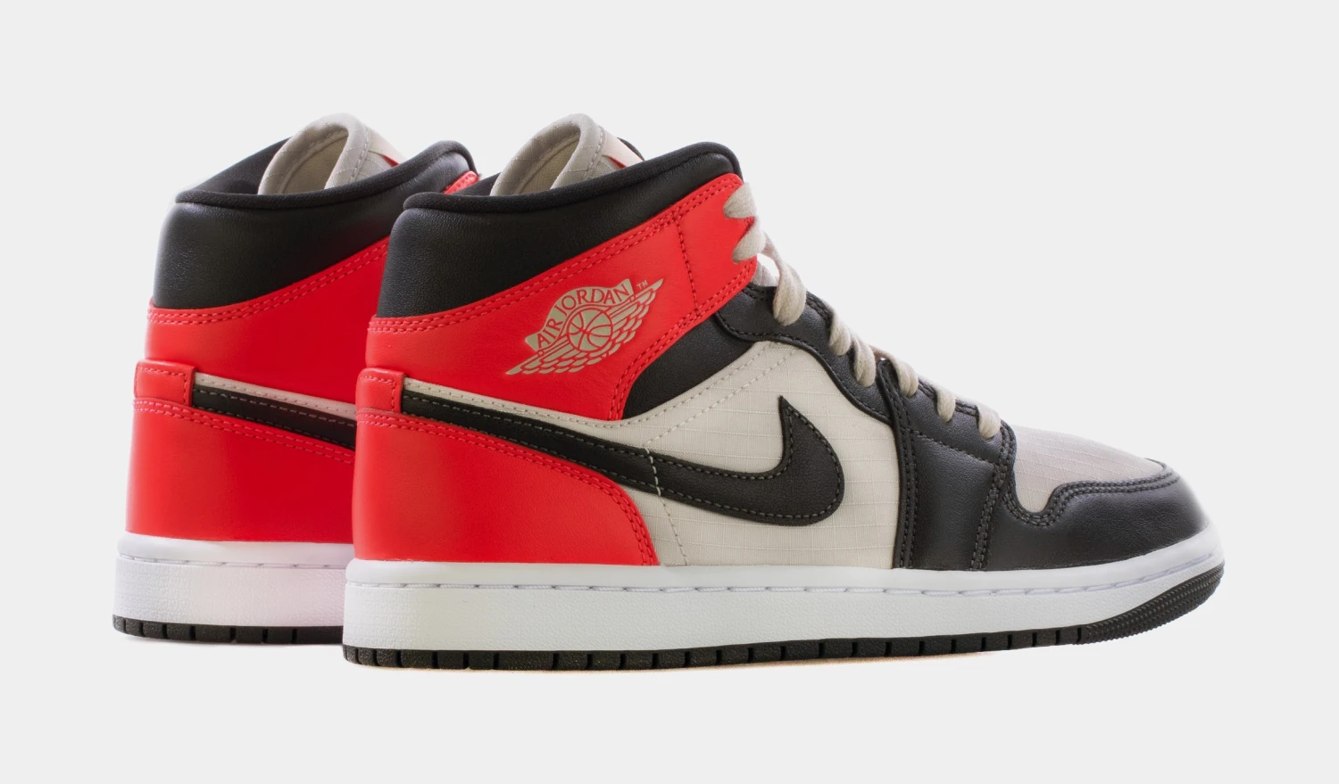 Air Jordan 1 Mid Newsprint Womens Lifestyle Shoes (Black/Crimson Red) Free Shipping 8 Air Jordan 1 Mid Newsprint Womens Lifestyle Shoes (Black/Crimson Red) Free Shipping - Image 6