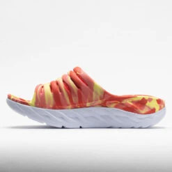 HOKA Ora Recovery Slide Swirl Unisex Yellow Pear/Fiesta -Boutique Shoe Store 570558 1