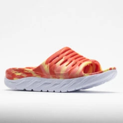 HOKA Ora Recovery Slide Swirl Unisex Yellow Pear/Fiesta -Boutique Shoe Store 570558 5