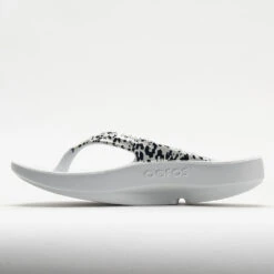 OOFOS OOlala Limited Women's White/Black Leopard -Boutique Shoe Store 570571 2