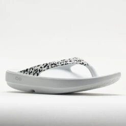 OOFOS OOlala Limited Women's White/Black Leopard -Boutique Shoe Store 570571 5