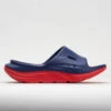 HOKA Ora Slide 3 Unisex Bellwether Blue/Red Alert -Boutique Shoe Store 570614 3