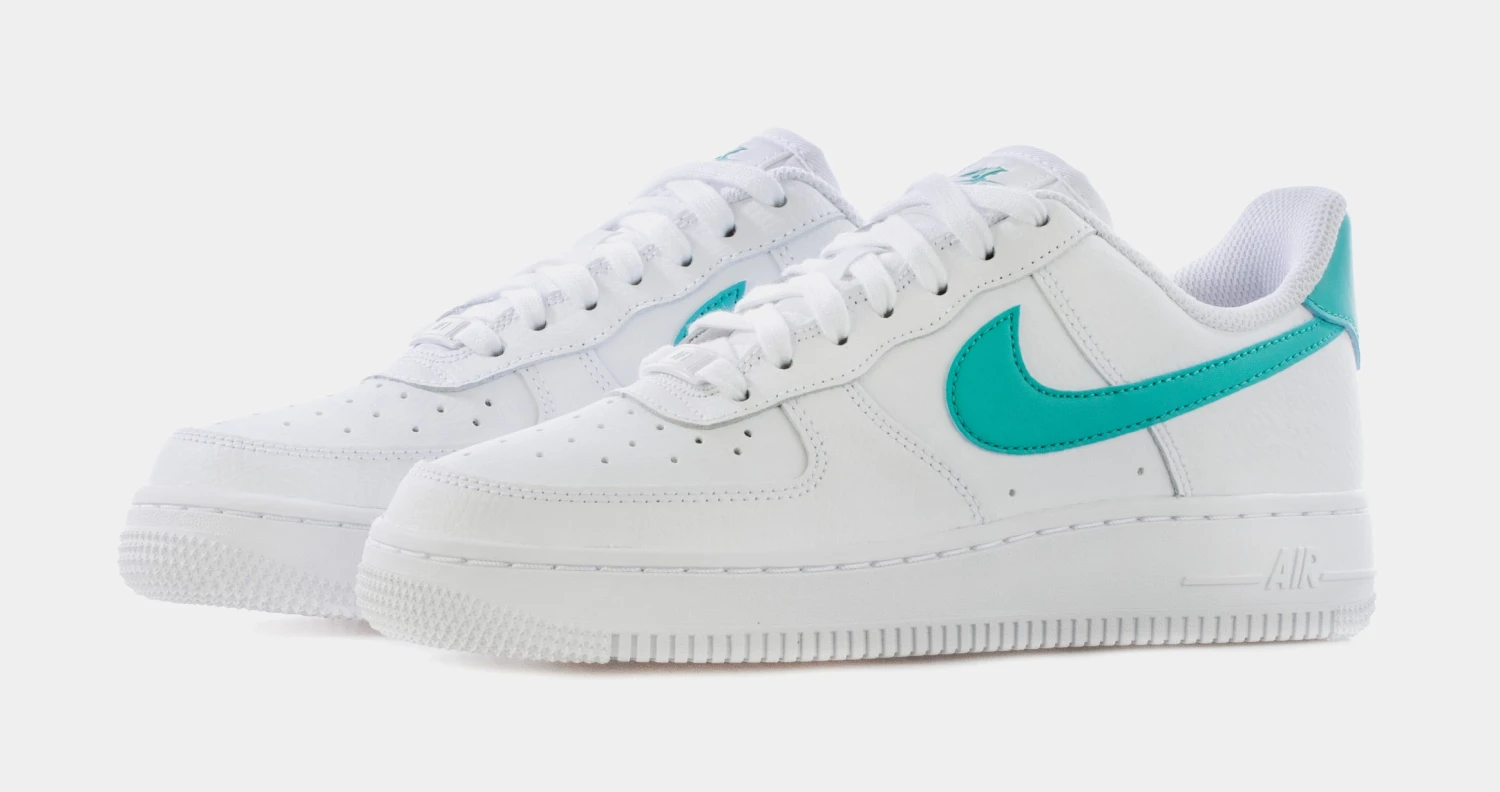 Nike Air Force 1 07 Womens Lifestyle Shoes (White/Washed Teal) 6 Nike Air Force 1 07 Womens Lifestyle Shoes (White/Washed Teal) - Image 4