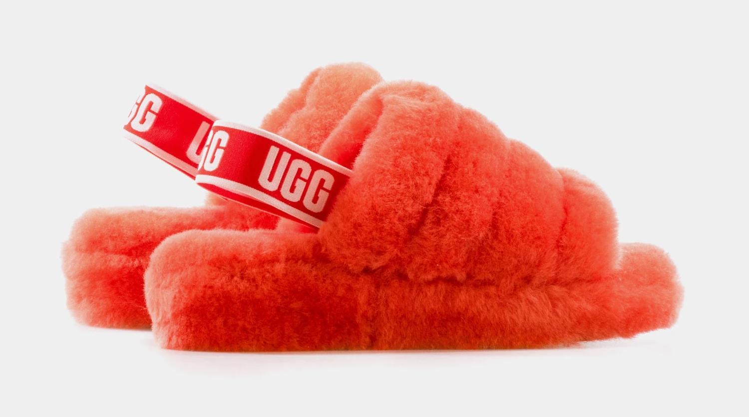Ugg Fluff Yeah Womens Slide Sandals (Red) 8 Ugg Fluff Yeah Womens Slide Sandals (Red) - Image 6